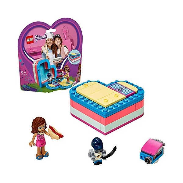 LEGO®-Friends La boîte cœur dété dOlivia Jouet pour Fille et Garçon à Partir de 6 Ans et Plus, 93 Pièces 41387