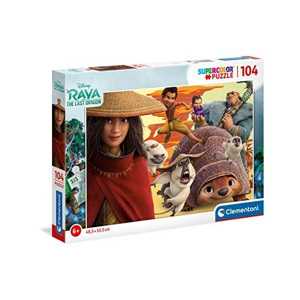 Clementoni Disney Raya-104 pièces-Puzzle Enfant-fabriqué en Italie, 6 Ans et Plus, 27157