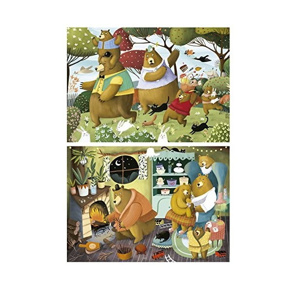 Educa - Ensemble de 2 Puzzles pour Enfants avec 20 pièces | par Kasandra Forest Stories. Mesures: 28 x 20 cm. Recommandé de 4