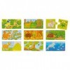 GOKI 57464 Mini Puzzle Qui nourrit Qui Multicolore