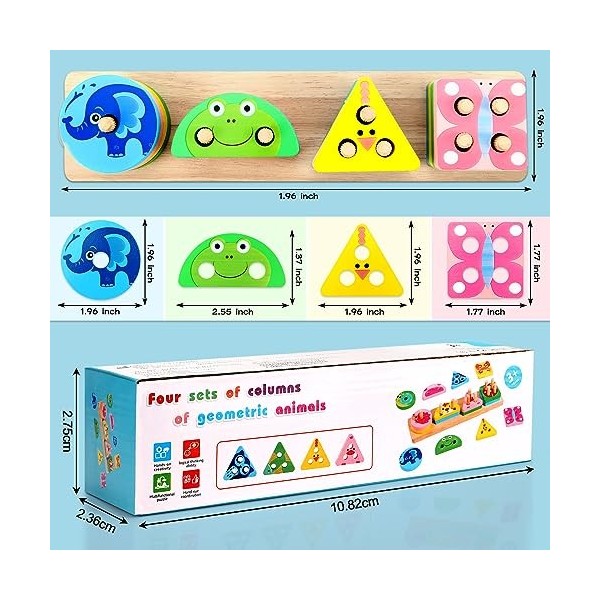 Royouzi Montessori Jouet sensoriel éducatif pour bébé à partir de 1, 2, 3 ans, jouet sensoriel éducatif pour bébé garçon et f
