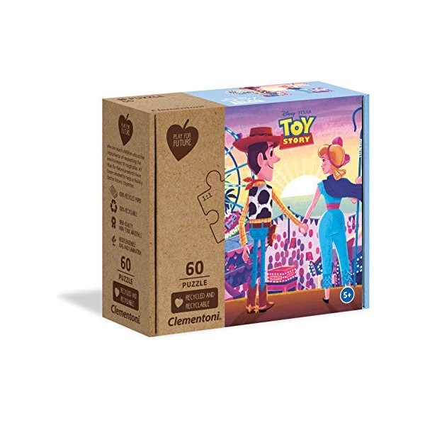 Clementoni- Puzzle Toy Story Disney Pixar 60pzs Play for Future Story-60 pièces Enfant-matériaux 100% recyclés-fabriqué en It