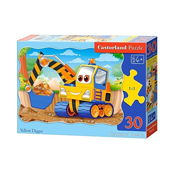 Castorland - B-03464-1 - Puzzle - Excavatrice Jaune - 30 Pièces