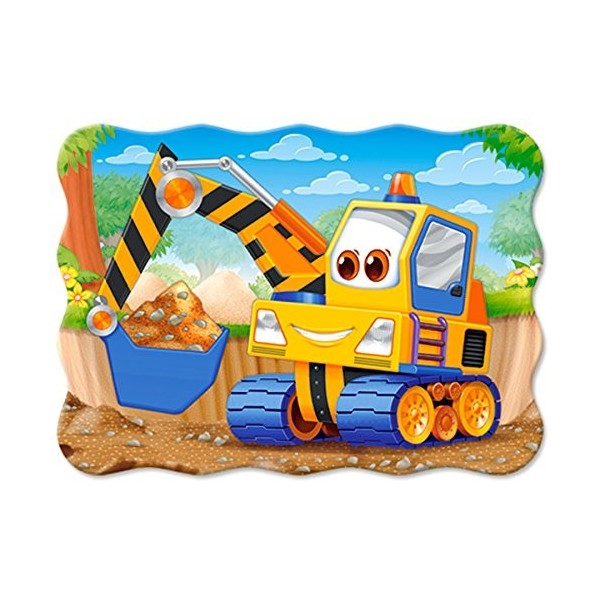 Castorland - B-03464-1 - Puzzle - Excavatrice Jaune - 30 Pièces