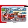 Nathan - Puzzle Enfant - Cadre 15 pièces - Les pompiers - Fille ou garçon dès 3 ans - Puzzle de qualité supérieure - Carton é