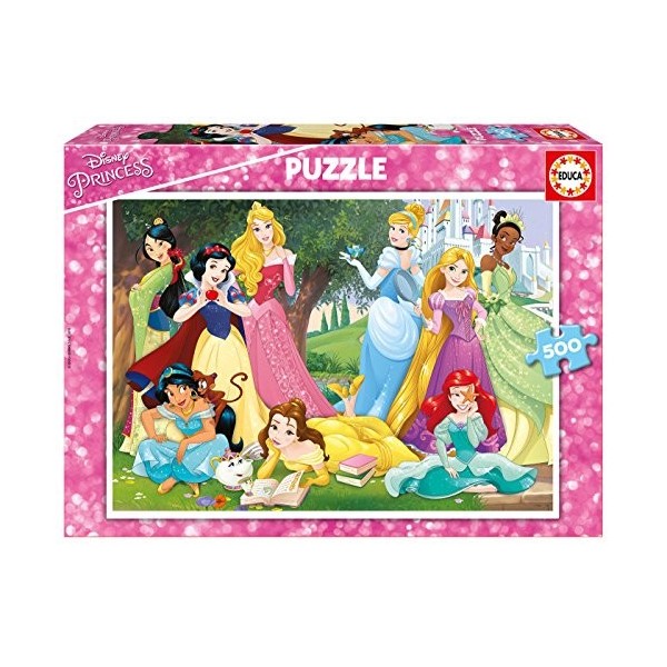 Educa - Puzzle de 500 pièces pour Enfants et Adultes | Disney Princess. Comprend Fix Puzzle Tail pour laccrocher Une Fois l
