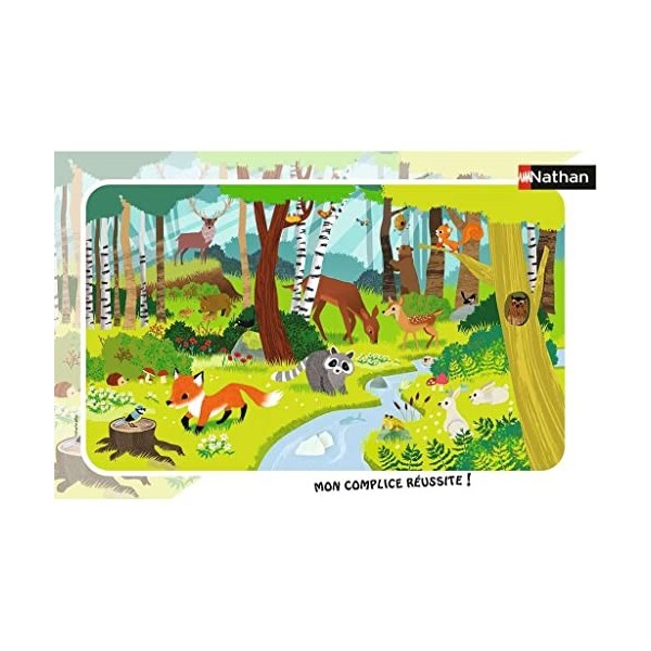 Nathan - Puzzle Enfant - Cadre 15 pièces - Les animaux de la forêt - Fille ou garçon dès 3 ans - Puzzle de qualité supérieure