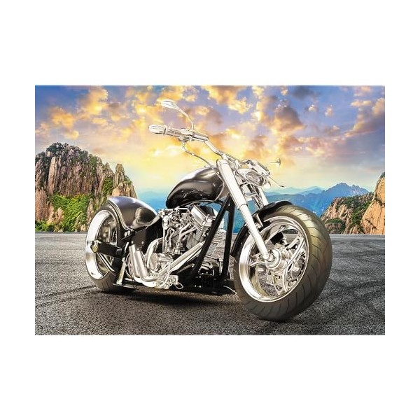 Trefl Puzzle, Moto Noire, 500 Pièces, Qualité Premium, pour Adultes et Enfants à partir de 10 Ans, TR37384