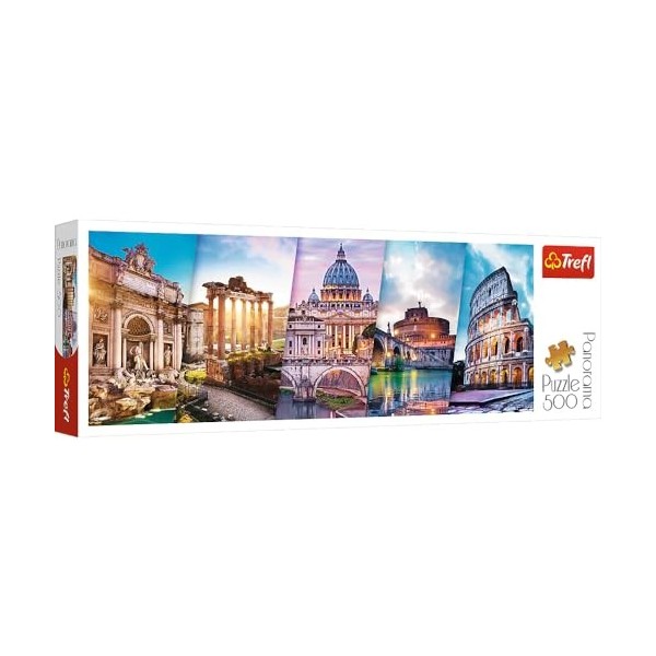 Trefl Rome 500 Pièces Panorama Qualité Premium pour Adultes et Enfants à partir de 10 Ans Puzzle, TR29505, Voyage en Italie