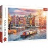 Trefl 500 pièces Paysage Urbain, Rivière Amstel, DIY Moderne, Divertissement Créatif, Amusant, Puzzles Classiques pour Adulte