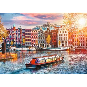 Trefl 500 pièces Paysage Urbain, Rivière Amstel, DIY Moderne, Divertissement Créatif, Amusant, Puzzles Classiques pour Adulte