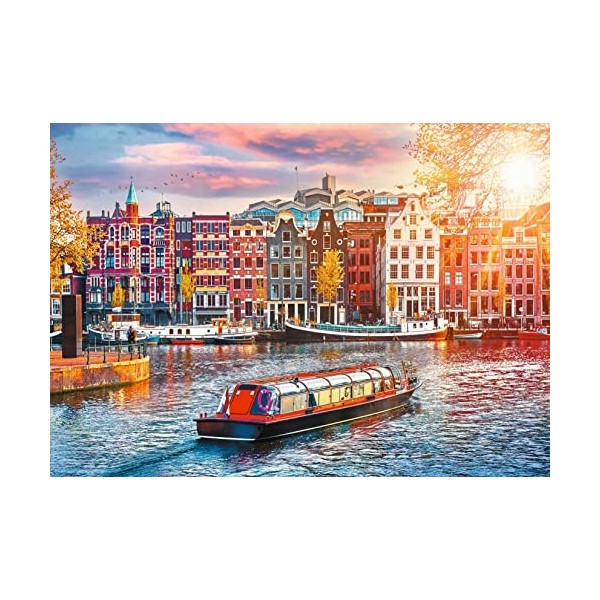 Trefl 500 pièces Paysage Urbain, Rivière Amstel, DIY Moderne, Divertissement Créatif, Amusant, Puzzles Classiques pour Adulte