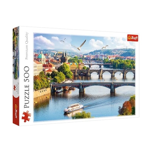 Trefl Puzzle, Prague, 500 Pièces, Qualité Premium, pour Adultes et Enfants à partir de 10 Ans, TR37382