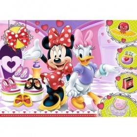 Trefl Glitter-Minnie et Sparkles-100 Pièces, pour Enfants à partir de 5 Ans Puzzle, TR14820, Coloré