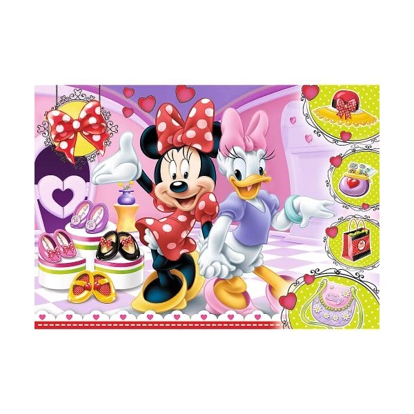 Trefl Glitter-Minnie et Sparkles-100 Pièces, pour Enfants à partir de 5 Ans Puzzle, TR14820, Coloré