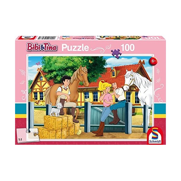 Schmidt Spiele- Bibi Blocksberg/Bibi & Tina Puzzle chez Martinshof 100 Pièces, 56187