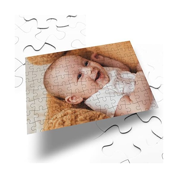 Puzzle Personnalisable - Puzzle avec Photo À Personnaliser - Idée Cadeau Puzzle 19x14,4 cm A5-80 pièces 