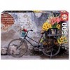 Educa - Puzzle de 500 pièces pour Enfants et Adultes | Bicyclette avec des Fleurs. Comprend Fix Puzzle Tail pour laccrocher 