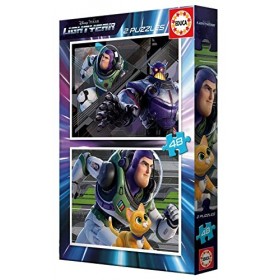 Educa - Lightyear Puzzle, Ensemble de 2 Puzzles avec 48 Grandes pièces, Finition optimale pour Une Manipulation Facile. Puzzl