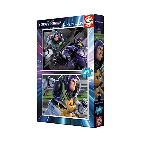 Educa - Lightyear Puzzle, Ensemble de 2 Puzzles avec 48 Grandes pièces, Finition optimale pour Une Manipulation Facile. Puzzl