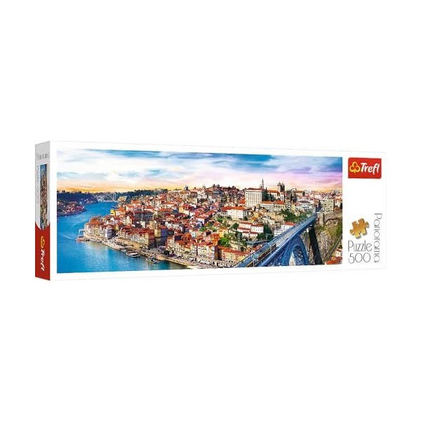 Trefl Puzzle, Porto, Portugal, 500 Pièces, Panorama, Qualité Premium, pour Adultes et Enfants à partir de 10 Ans, TR29502