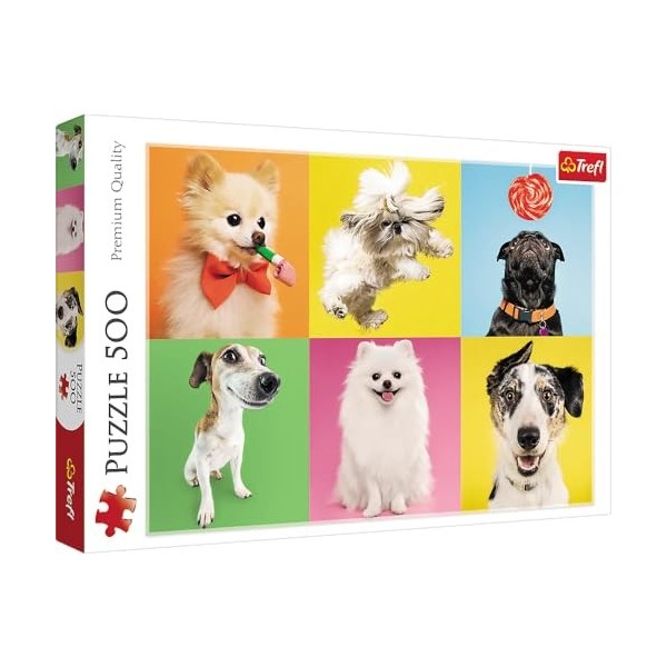 Trefl Puzzle, Chiens, 500 Pièces, Qualité Premium, pour Adultes et Enfants à partir de 10 Ans, 37378