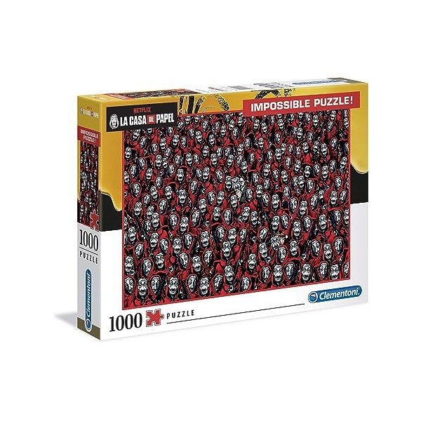 Clementoni La Casa de Papel/Money Heist - 1000 pièces - puzzle Netflix - Puzzle adulte - Fabriqué en Italie, No Color, 37 x 5