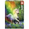 Educa - Puzzle de 500 pièces pour Enfants et Adultes Licorne à la Poursuite de larc-en-Ciel. Comprend Fix Puzzle Tail pour l