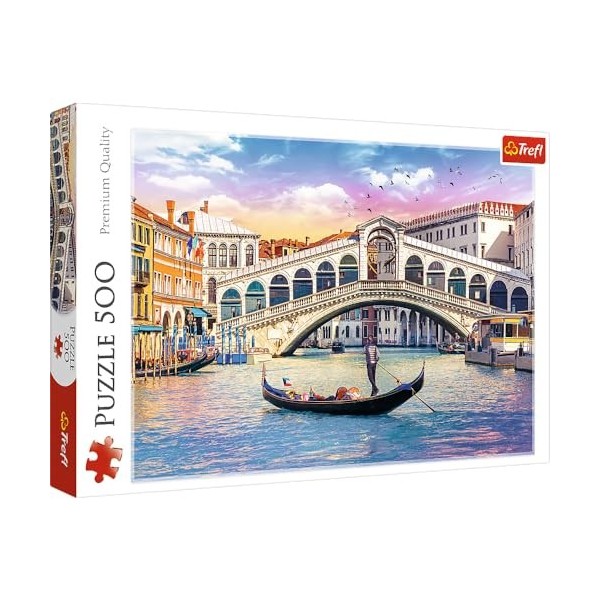 Trefl 916 37398 Rialtobrücke, Venedig EA 500 Teile, Premium Quality, für Erwachsene und Kinder AB 10 Jahren 500pcs Rialrto Br