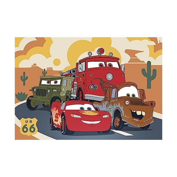 Clementoni- Disney Cars Supercolor Pixar-30 pièces-Puzzle pour Enfants de 3 Ans, 20274