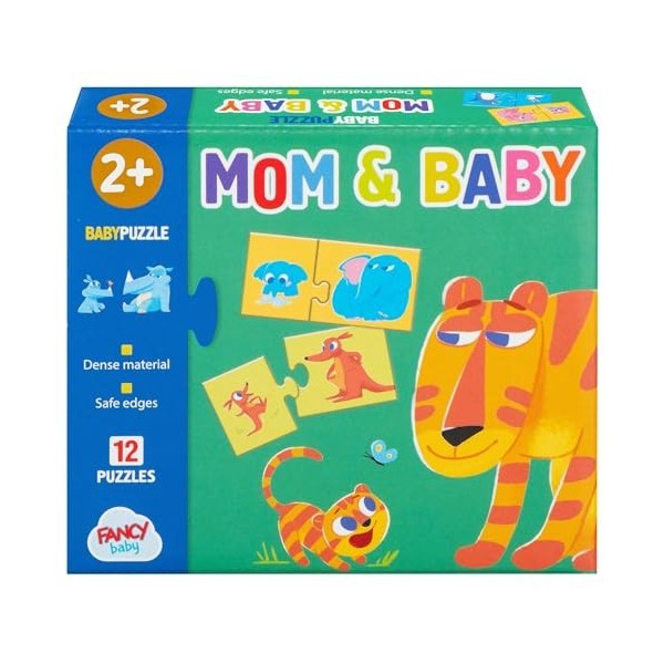 Puzzle Maman et Ses Petits Animaux pour Bébé et Enfant Puzzle Duo Maman Bébé Montessori pour Les Enfants de 1 2 3 Ans Jouet C