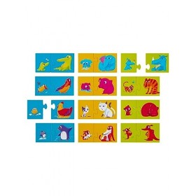 Puzzle Maman et Ses Petits Animaux pour Bébé et Enfant Puzzle Duo Maman Bébé Montessori pour Les Enfants de 1 2 3 Ans Jouet C