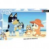 Nathan - Puzzle enfants - Cadre 15 pièces - Bluey à la plage - Fille ou garçon dès 3 ans - Puzzle de qualité supérieure - Car