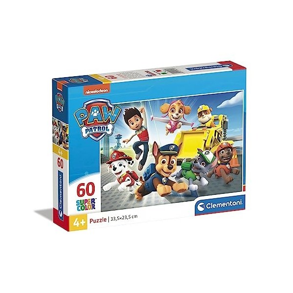 Clementoni - 26203 - Puzzle Pat Patrouille - 60 Pièces - Jeu Educatif, de Réflexion et de Patience - Image de Qualité - 33,5