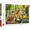 Trefl 500 Pièces Qualité Premium pour Adultes et Enfants à partir de 10 Ans Puzzle, 37350, Famille de Tigres