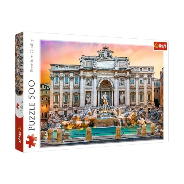 Trefl 500 Pièces Qualité Premium pour Adultes et Enfants à partir de 10 Ans Puzzle, TR37292, Fontaine de Trevi