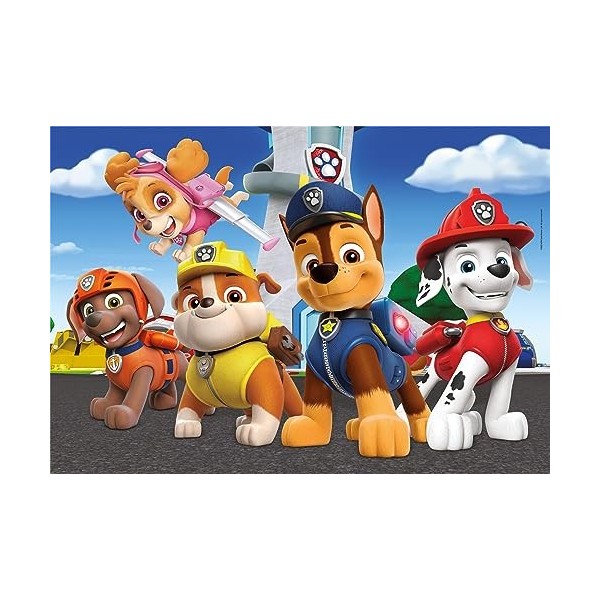 Clementoni- Paw Patrol Supercolor PatPatrouille-2x60 Enfants 4 Ans, Boîte De 2 60 Pièces , Puzzle Dessin Animé-Fabriqué en 