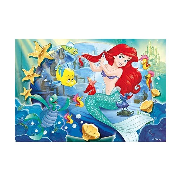 Lisciani, Puzzle pour enfants a partir de 7 ans, 250 pièces, 2 en 1 Double Face Recto / Verso avec le dos à colorier - Disney