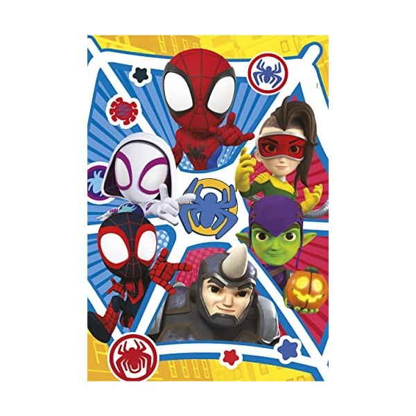 Clementoni- Marvel Spidey & His Amazing Friends Supercolor Friends-3x48 Enfants 5 Ans, Boîte De 3 48 Pièces , Puzzle Dessin 