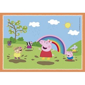 Clementoni Supercolor 4 in 1-Peppa Pig Progressifs 12, 16, 20, 24 Pièces , Enfants 3 Ans, Puzzle Dessin Animé-Fabriqué en It