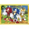 Clementoni Supercolor 4 in 1-Sonic Progressifs 12, 16, 20, 24 Pièces , Enfants 3 Ans, Puzzle Dessin Animé-Fabriqué en Italie