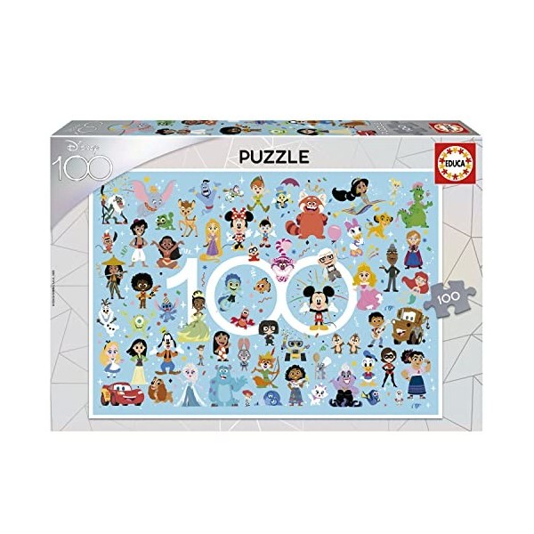 Educa - Disney 100 | 100 pièces avec Les Personnages Disney Les Plus drôles. Mesurer Une Fois monté: 40 x 28 cm. Composé de G