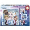 Educa - Lot de 4 Puzzles progressifs pour Enfants de 12 à 25 pièces avec des Images de Frozen et de Ses Amis. Dimensions : 16