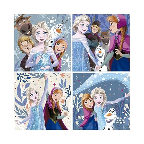 Educa - Lot de 4 Puzzles progressifs pour Enfants de 12 à 25 pièces avec des Images de Frozen et de Ses Amis. Dimensions : 16