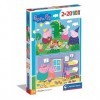 Clementoni Peppa Pig Pig-2x20 Enfant-boîte de 2 Puzzles 20 pièces -fabriqué en Italie, 3 Ans et Plus, 24778, No Color