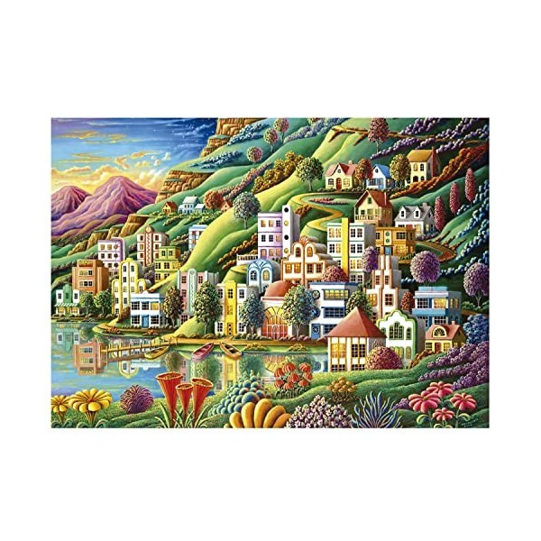 Educa - Port Caché | 500 pièces Puzzle. Mesure : 48 x 34 cm. Comprend Fix Puzzle Tail pour laccrocher Une Fois lassemblage 