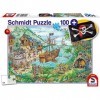Schmidt Puzzle 100 pièces : dans la Baie aux Pirates, avec Drapeau