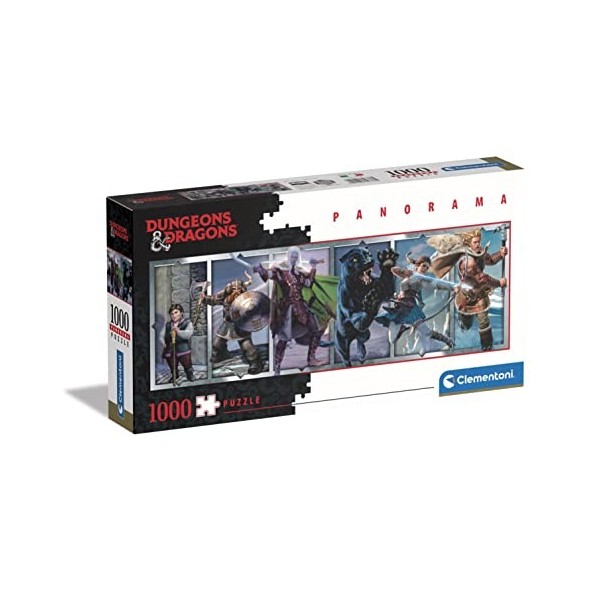 Clementoni- Dungeons & Dragons Panorama Dragons-1000 Pièces-Puzzle, Divertissement pour Adultes-Fabriqué en Italie, 39736