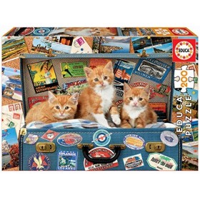 Educa - Puzzle de 200 pièces pour Enfants | Petits Chats Voyageurs. Recommandé à partir de 6 Ans 18065 