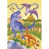 Clementoni- Supercolor Puzzle-Dinosaurs-3x48 Enfants 5 Ans, Boîte De 3 48 Pièces , Puzzle Dessin Animé-Fabriqué en Italie, 2